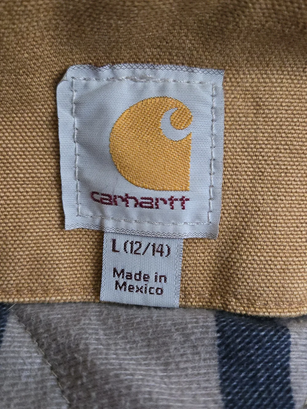 Carhartt Vintage Style Tan Canvas Sherpa Collar Field Jacket MKY - Picture 2 of 16